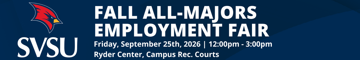 Fall All-Majors Employment Fair Banner Friday, Sept 25, 2026